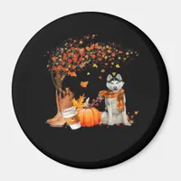 It’s Fall Y’all Dog Autumn Aesthetic Style Magnet