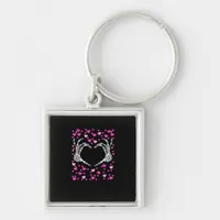 Skeleton Hand Heart Valentines Day Funny Viral Keychain