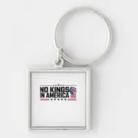 No Kings In America USA Patriotic Style Keychain
