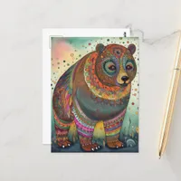 A Colorful Bear Postcard