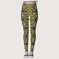 Black and Gold Pattern Leggings ★Funky Tribe I★