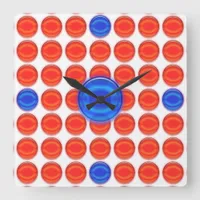 Clock - Red and Blue Dots