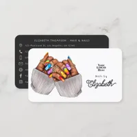 Vibrant African American Nail Salon Branding Business Card