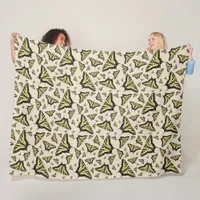 Southwest Yellow Swallowtail Butterflies All Over  Fleece Blanket