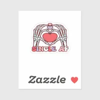 Af Skeleton Hands Valentines Day Classic Look Sticker