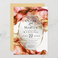 WEDDING | Abstract Watercolor Autumn Colors 5 Invitation