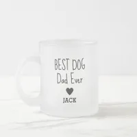 Custom Photo | Best Dog Dad Ever  Frosted Glass Coffee Mug