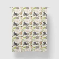 Watercolor Jungle Animals Boy Monkey Bear  Blackout Curtains