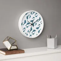 Narwhal Pattern Wall Clock