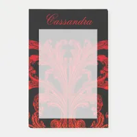 Vintage Romantic Goth in Blood Red Personailized Post-it Notes