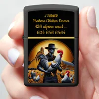 Farmer With Rooster at Sunrise Zippo Lighter