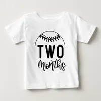 Two Months Baseball Baby Milestone - Baby T-Shirt