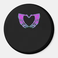 Heart Skeleton Hands Halloween Pastel Goth Eyeball Magnet