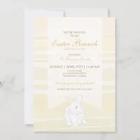 Neutral Easter Brunch & Egg Hunt Invitation with B