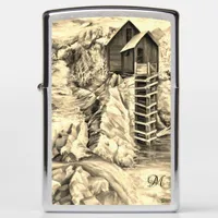 Colorado Rocky Mountains River Monogram Zippo Lighter