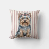 Yorkshire Terrier Throw Pillow Design