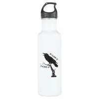 F-Caw-F Crow Pun Funny Bird Cawing Grunge Creative Stainless Steel Water Bottle