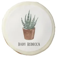 Potted Succulent Houseplant Custom Sugar Cookie