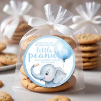 Little Peanut Elephant Baby Shower Sticker – Blue 
