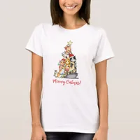 Cute Meowy Catmas Cat Christmas Tree T-Shirt