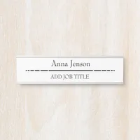 Add your name and job title to this Business Door Sign