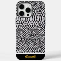 Shimmering animal print design iPhone 16 pro max case