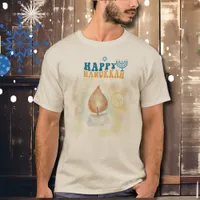 Happy Hanukah Candle Light  T-Shirt