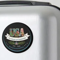 250 Years of Freedom Elegant Patriotic Botanical  Magnet