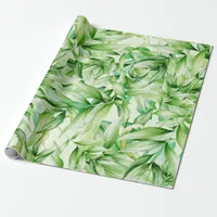 Tropical Palm Leaves Pattern Wrapping Paper