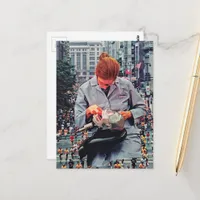 Run!  The Denist is Coming A Surreal Collage Postcard