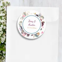 Paper Quilling Flowers Elegant Personalized Classic Round Sticker