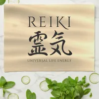 Reiki 霊気 Japanese Calligraphic Life Energy Kitchen Towel