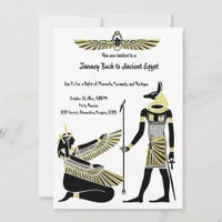 Golden Pharaoh’s Blessing: Ancient Egyptian Art Invitation