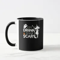 Eat Drink And Be Funny Scary Mug