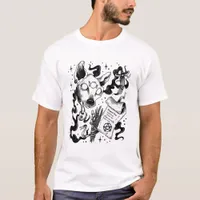 Witch Magical Brew Black and White T-Shirt