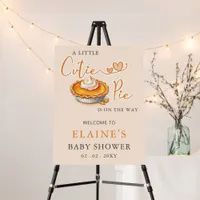 Little Cutie Pie Baby Shower Welcome Sign