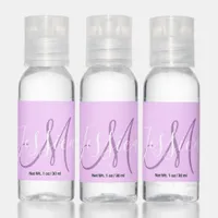 Lavender Modern Monogram Customizable Hand Sanitizer