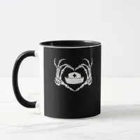 Skeleton Hand Heart - Halloween Costume Nurse Mug
