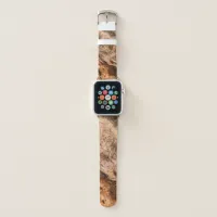 Ancient Olive Tree Trunk Brown Bark Patterned Apple Watch Band