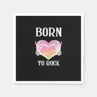 Skeleton Hands Heart Graphic For Classic Napkins