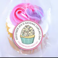 National Cupcake Day December 15th   Classic Round Sticker