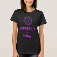 *~*YOGA Pink Purple Crystal Sphere Women Black T-Shirt