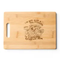 Cool dog with sunglasses sipping drink engraved cutting board