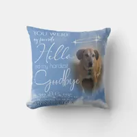 Aletha Private  My Favorite Hello  Pet Memorial Throw Pillow