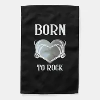 Skeleton Hands Grey Heart Modern Aesthetic Garden Flag