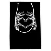 Skeleton Heart Hands Sign Halloween Costume Basic  Medium Gift Bag