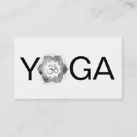 *~* Yoga teacher OM Lotus Mandala Instructor Business Card