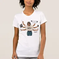 African American Crafting Queen Design T-Shirt