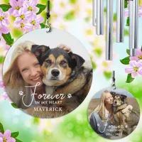Forever in my Heart Custom Pet Dog Photo Memorial Wind Chime