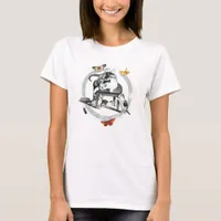 Vintage Cats and Butterflies T-Shirt